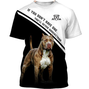 Love Pitbull – A friend who really understand me Men and Women Ver.4 3D Shirt