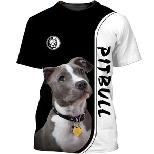 Love Pitbull Black 3D shirt for Pitbull lovers