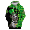 Love Pitbull Lucky Grass 3D shirt for Pitbull lovers