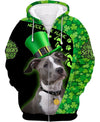 Love Pitbull Lucky Grass 3D shirt for Pitbull lovers