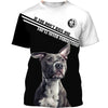 Love Pitbull Men and Women 3D in Black/White Ver.2 T Shirt