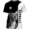 Love Pitbull Men and Women 3D in Black/White Ver.3 T Shirt