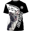 Love Pitbull Men and Women 3D in Black/White Ver.4 T Shirt