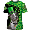 Love Pitbull Men and Women 3D Shirt In Green