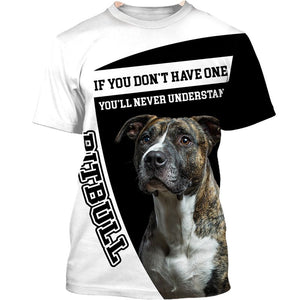 Love Pitbull – My pitbull dog makes me happy Men and Women 3D Shirt