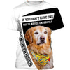 Lovely Golden Retriever – Golden Made Me Happy Men and Women Ver.2 3D Shirt