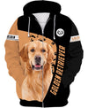 Lovely Golden Retriever Men and Women 3D Shirt