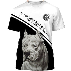 Lovely Pitbull dog Men and Women 3D Shirt
