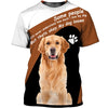 Loves golden retrievers – A friend who really understand me Men and Women Ver.2 3D Shirt