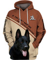 My Friend – My Family – Black German Shepherd Men and Women 3D Shirt