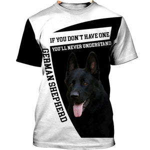 My Friend – My Family – Black German Shepherd Men and Women Ver.2 3D Shirt