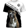 My pitbull dog makes me happy Men and Women 3D Shirt