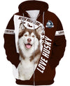 NEVER WALK ALONE – Love Husky Men and Women Ver.3 3D Shirt