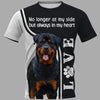 No Longer at my side ROTTWEILER DOG Men and Women 3D Print Pullover