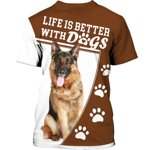 Parent Dog – Love My Child –  Love German Shepherd Men and Women Ver.3 3D Shirt