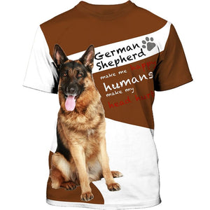 Parent Dog – Love My Child –  Love German Shepherd Men and Women Ver.8 3D Shirt