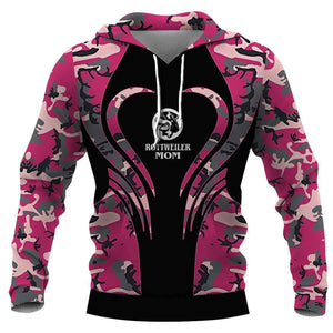 Pink Camo Rottweiler Dog Men and Women 3D Full Printing