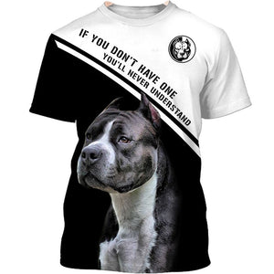 Pit Bull Puppy Dog Lovers Funny Novelty Gift  Men and Women Ver.2 3D Shirt