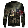 Pitbull And American Flag Shirt 3D Full Printing for Dog Mom Dad lovers