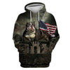 Pitbull And American Flag Shirt 3D Full Printing for Dog Mom Dad lovers
