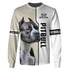 Pitbull Coldly Face 2 Shirt 3D Full Printing for Dog Mom Dad lovers