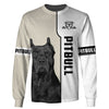 Pitbull Coldly Face Shirt 3D Full Printing for Dog Mom Dad lovers