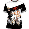 Pitbull Crazy Dog Shirt 3D Full Printing for Dog Mom Dad lovers