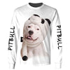 Pitbull Funny Cute Face Shirt 3D Full Printing for Dog Mom Dad lovers