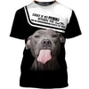 Pitbull Funny Tongue Shirt 3D Full Printing for Dog Mom Dad lovers