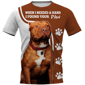 PITBULL I found your Paw Shirt 3D Full Printing for Dog Mom Dad lovers