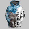 PITBULL IN WINTER Shirt 3D Full Printing for Dog Mom Dad lovers