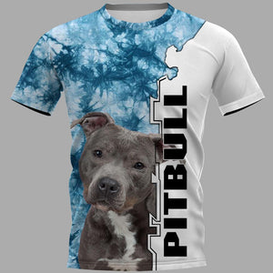 PITBULL IN WINTER Shirt 3D Full Printing for Dog Mom Dad lovers