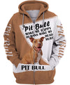 Pitbull Make Me Happy Shirt 3D Full Printing for Dog Mom Dad lovers