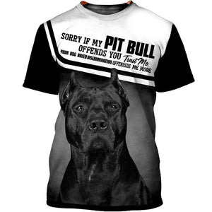 Pitbull Trust Me Shirt 3D Full Printing for Dog Mom Dad lovers