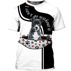 Pitpull pot in a bag Shirt 3D Full Printing for Dog Mom Dad lovers