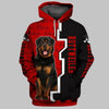 RED ROTTWEILER Dog Men and Women 3D Print Pullover
