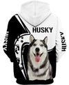 Husky make me happy Men and Women 3D Shirt