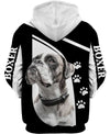I Love My Boxer Men and Women 3D Shirt In Black/White