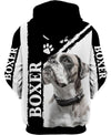 I Love My Boxer Men and Women Ver.2 3D Shirt In Black/White