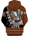 I Love My Boxer Men and Women Ver.4 3D Shirt In Black/White