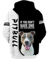 Love Pitbull – if you don’t have one you’ll never understand Men and Women 3D Shirt In Black/White