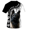 Love German Shepherd – never walk alone Men and Women 3D Shirt In Black/White