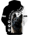 Love German Shepherd – never walk alone Men and Women 3D Shirt In Black/White