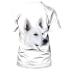 Love German Shepherd In White Men and Women 3D Shirt