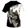 Love My Husky In Black/White Men and Women 3D Shirt