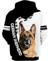 Love German Shepherd – never walk alone Men and Women Ver.2 3D Shirt In Black/White