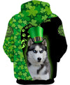 Love Husky Men and Women 3D Shirt In Green