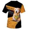 Golden make me happy humans make my head hurt Men and Women 3D Shirt
