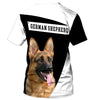 Black & Silver German Shepherd Men and Women Ver.2 3D Shirt