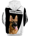 Black & Silver German Shepherd Men and Women Ver.2 3D Shirt